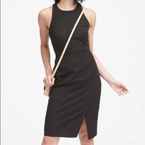 Banana Republic Halter Bi-Stretch Sheath Dress